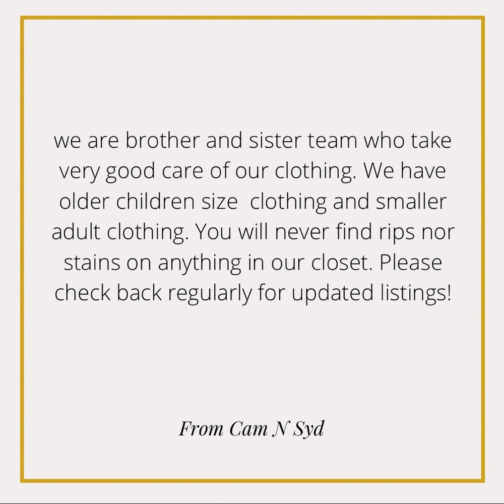Larger Children and XS Adult Clothing